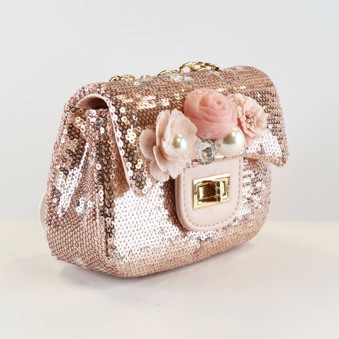 Floral Sequin Purse