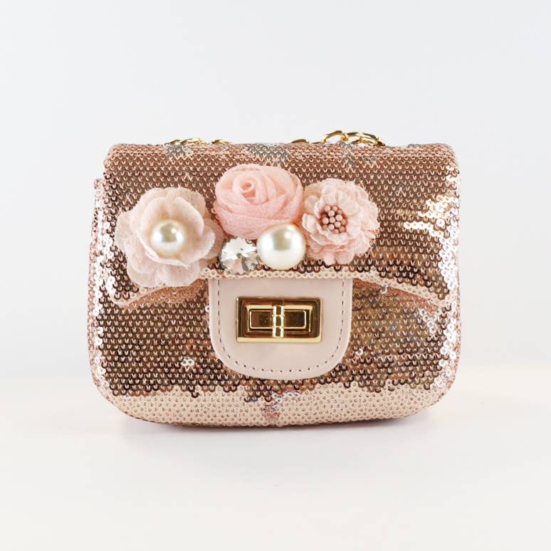 Floral Sequin Purse