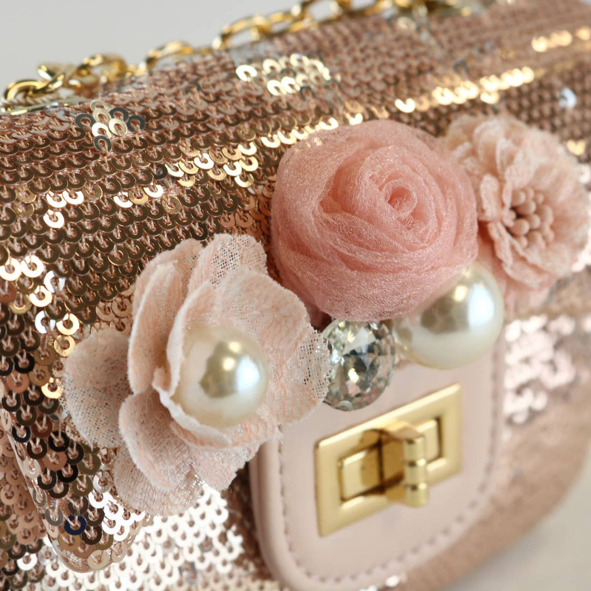 Floral Sequin Purse