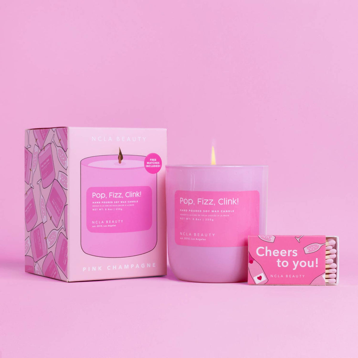 Pop Fizz Clink! (Pink Champagne) Soy Wax Candle