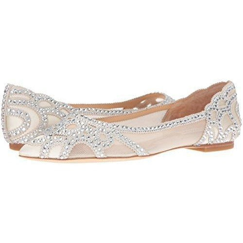 Badgley Mischka Women s Gigi Pointed Toe Flat Bride Savvy LLC Your Bride Box