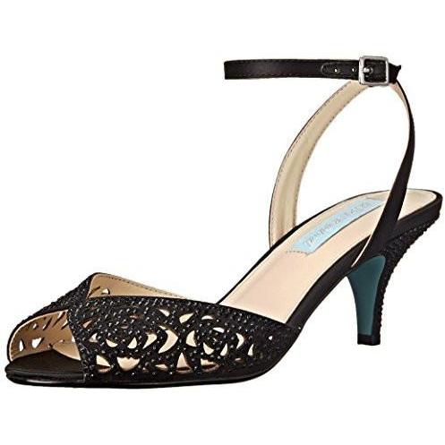 Bride Savvy LLC -Your Bride Box Blue by Betsey Johnson Women's SB-RAVEN Dress Sandal, Black Satin, 6 M US